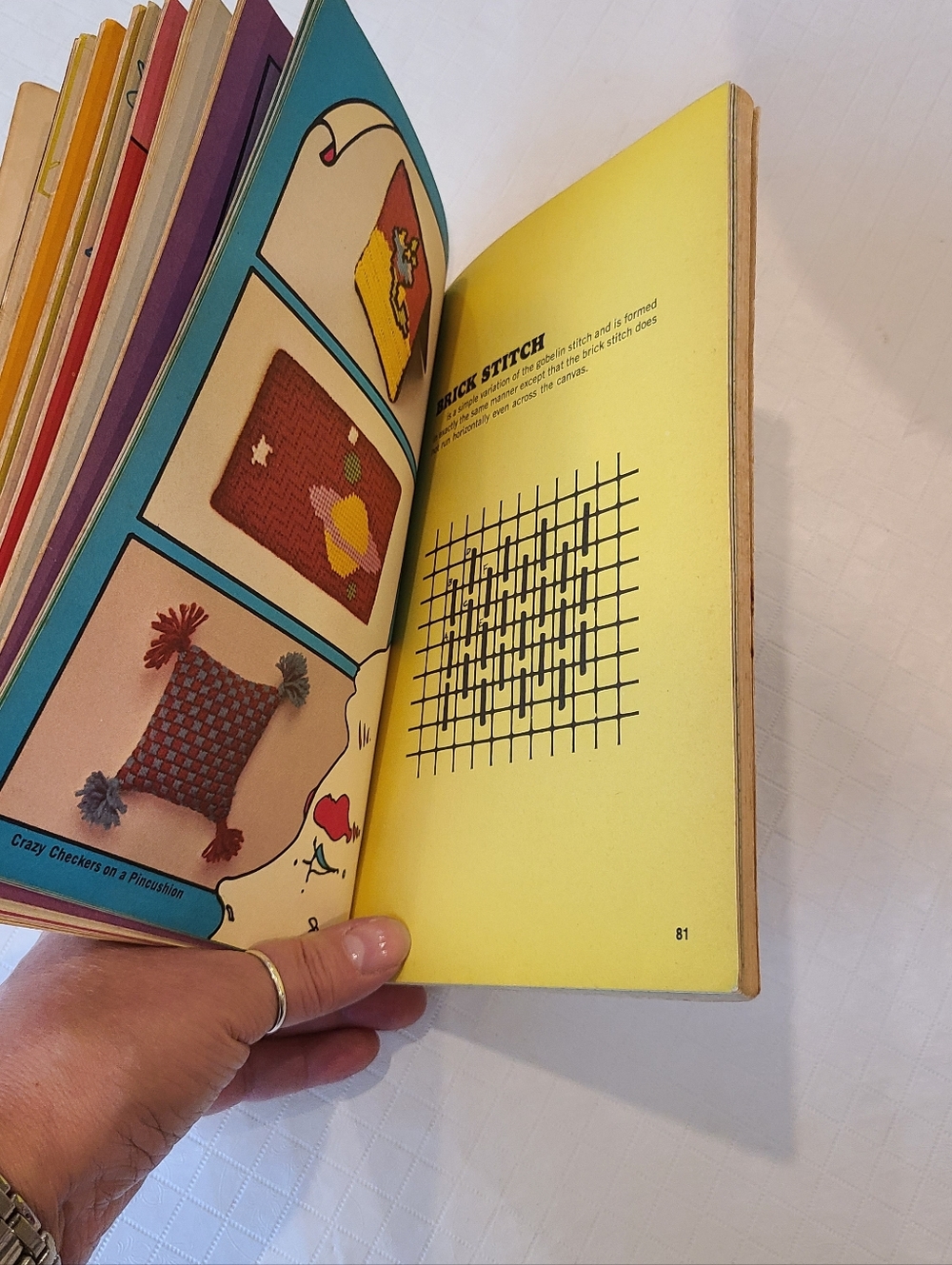 The Peter Max Book of Needlepoint Multicolor Pink Yellow Black Retro Boho - Picture 12 of 14